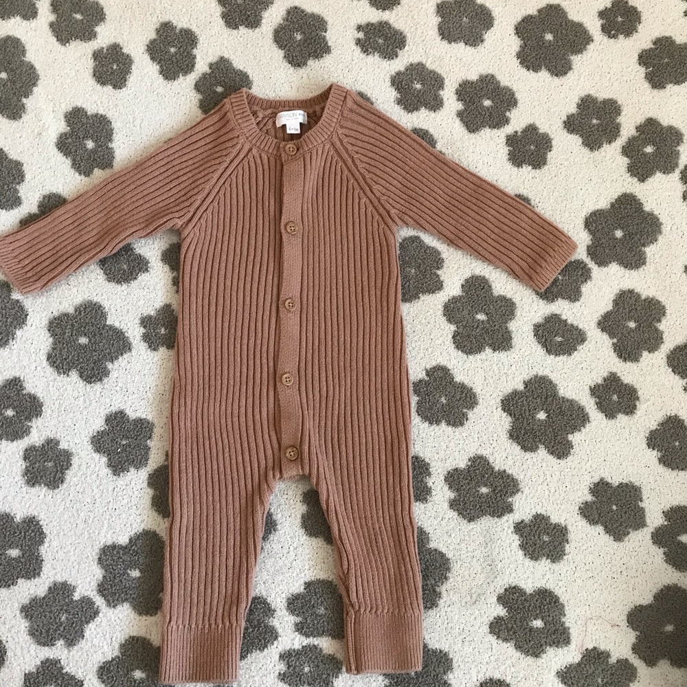 Cozy Ribbed Knit Kids in Brown